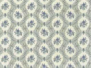 Dollhouse Miniature Wallpaper, Ogee Lace, Blue